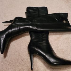 Ralph Lauren Black Leather Boots